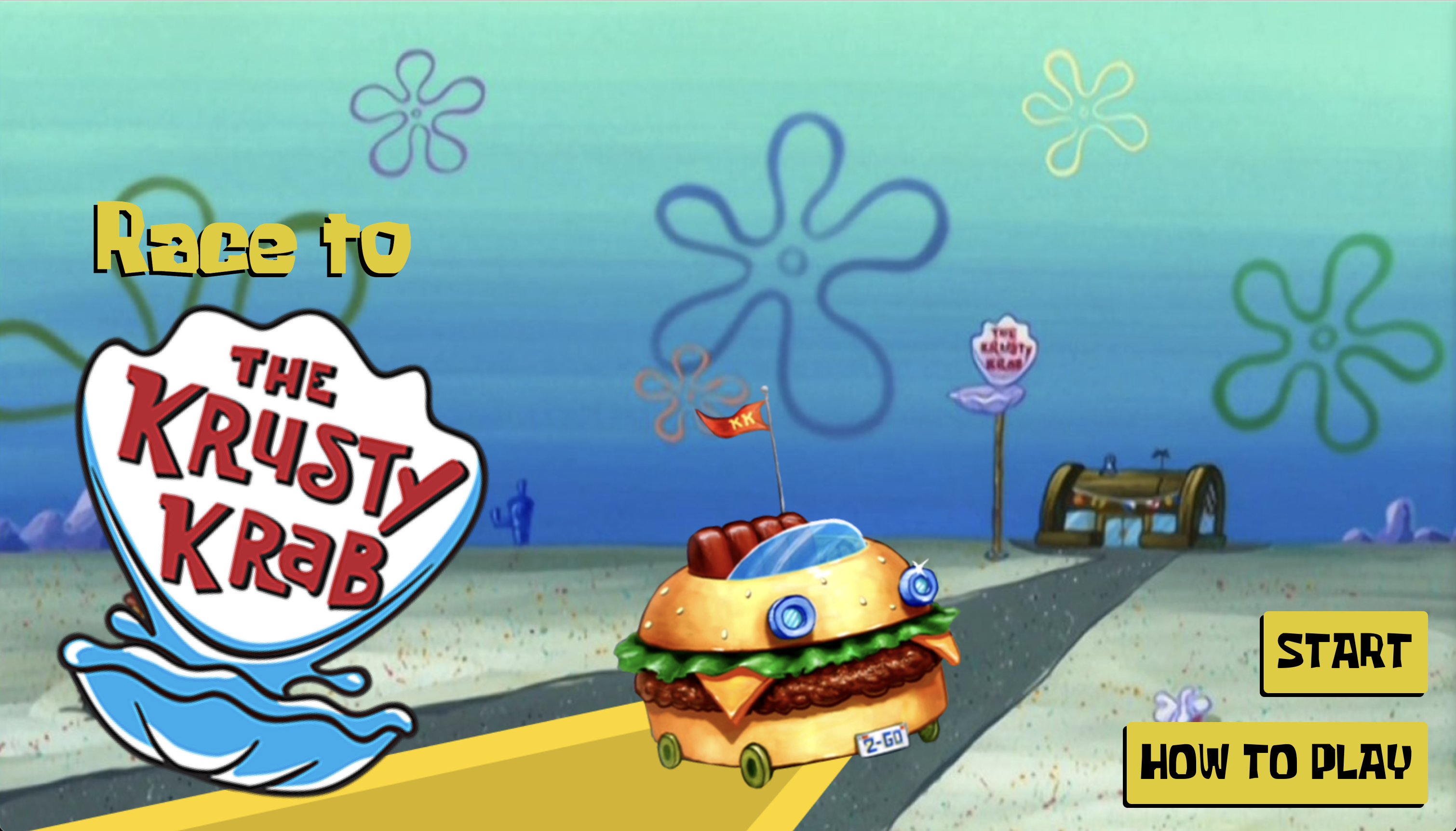 home page of racing game