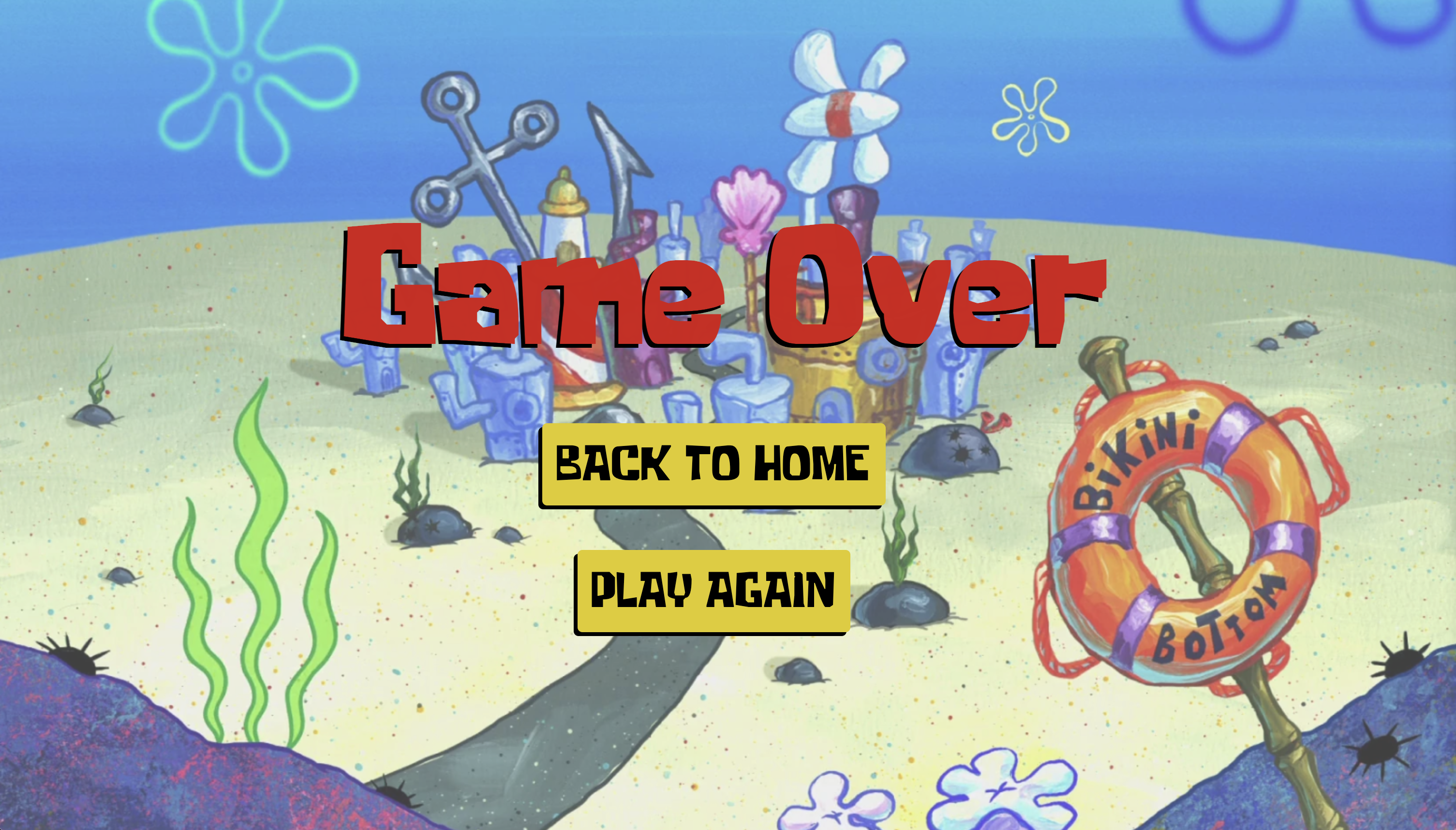 game over page