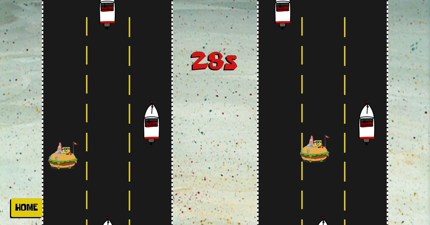Mockup of Project 1 racing game